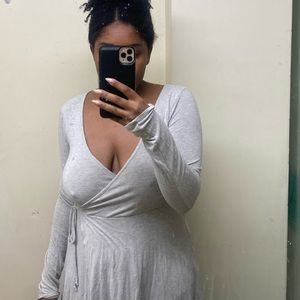 Grey Cotton Dress